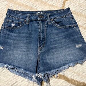 REWASH New York and London High Rise Denim Shorts